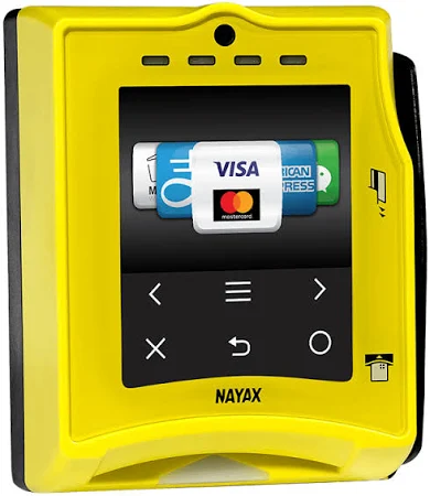 Nayax cashless card reader on vending machine